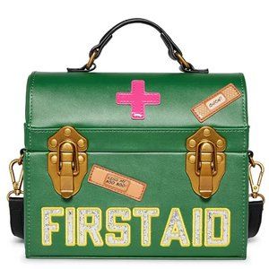 (IN SEARCH OF) Betsey Johnson Kitsch Playing Doctor Green Crossbody Bag BJ34435N